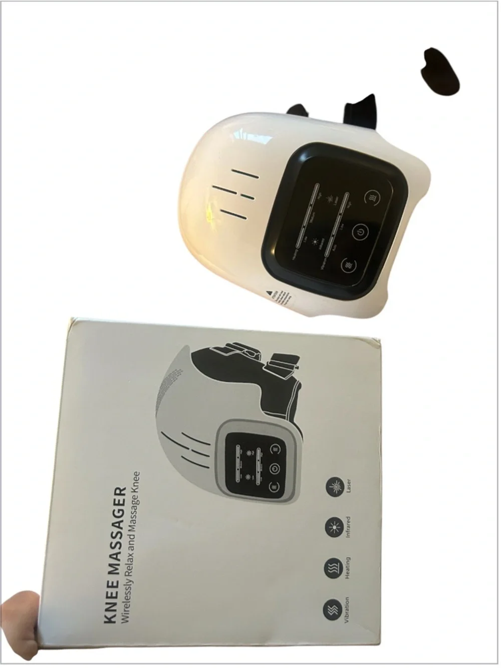 Knee Massager Wireless Heated Knee Brace Infrared Vibration Pain Relief Therapy